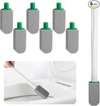 Pumice Stone Toilet Bowl Cleaner with Handle, 1 Wand + 6 Pumice Stones, Clean Hard Water Stains and Rust, Suitable for Toilets, Sinks, and Grills