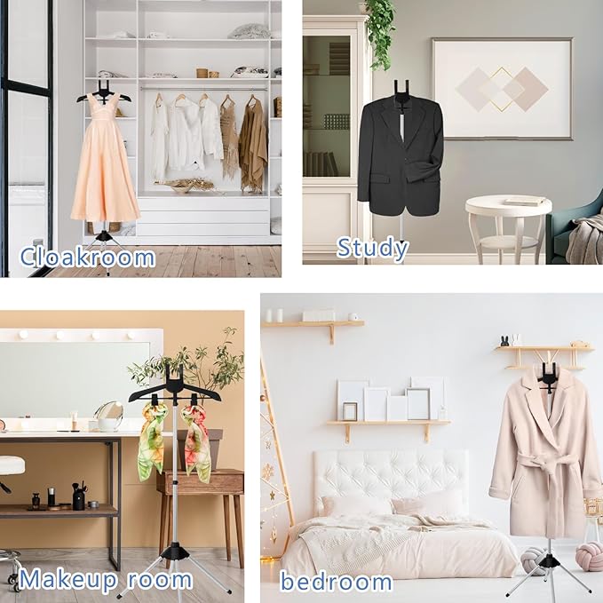 Garment Steamer Rack & Garment Ironing Glove for Clothes,Adjustable Steamer Stand for Clothes,Adjustable Garment Hanger Standing,Foldable Iron stand with Ironing Glove for Steaming Clothes(32-63 Inch)