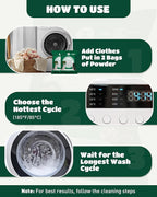 SEMECH by Seedshub Pet Hair Dissolver for Washing Machine-2 Sachets, 96.7% Hair Dissolution, Dog & Cat Hair Remover, Removes Odors & Residue, HE Compatible for Front & Top Load Washers, Septic Safe