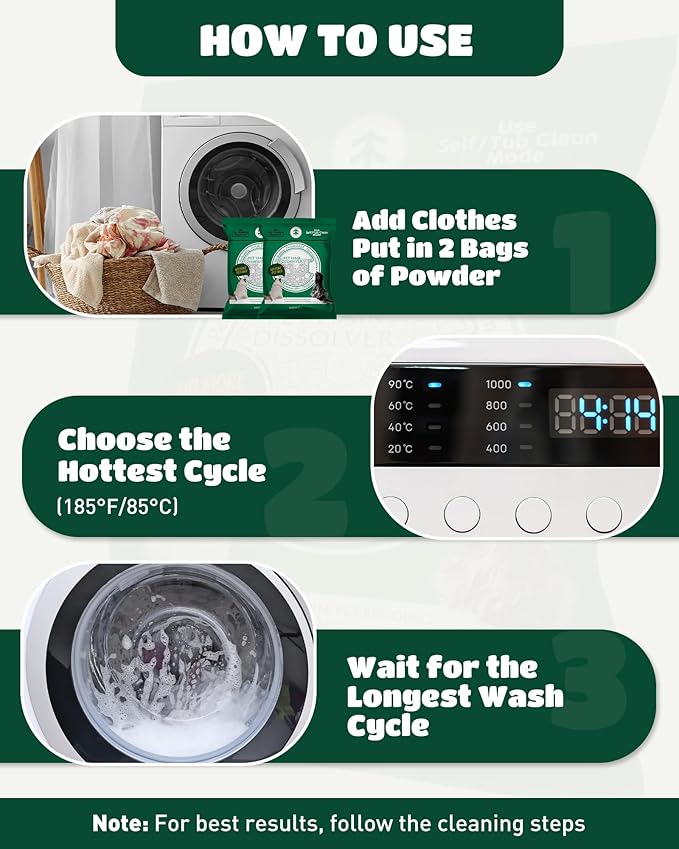 SEMECH by Seedshub Pet Hair Dissolver for Washing Machine-6 Sachets, 96.7% Hair Dissolution, Dog & Cat Hair Remover, Removes Odors & Residue, HE Compatible for Front & Top Load Washers, Septic Safe