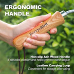 Berry&Bird Seeding Widger,Stainless Steel Seed Dibber Tool with Measuring Scale,Wooden Handle Garden Bulb Trowel for Seed Planting Tool Hand Shovel Planter Transplanter Dibber Soil Digginng