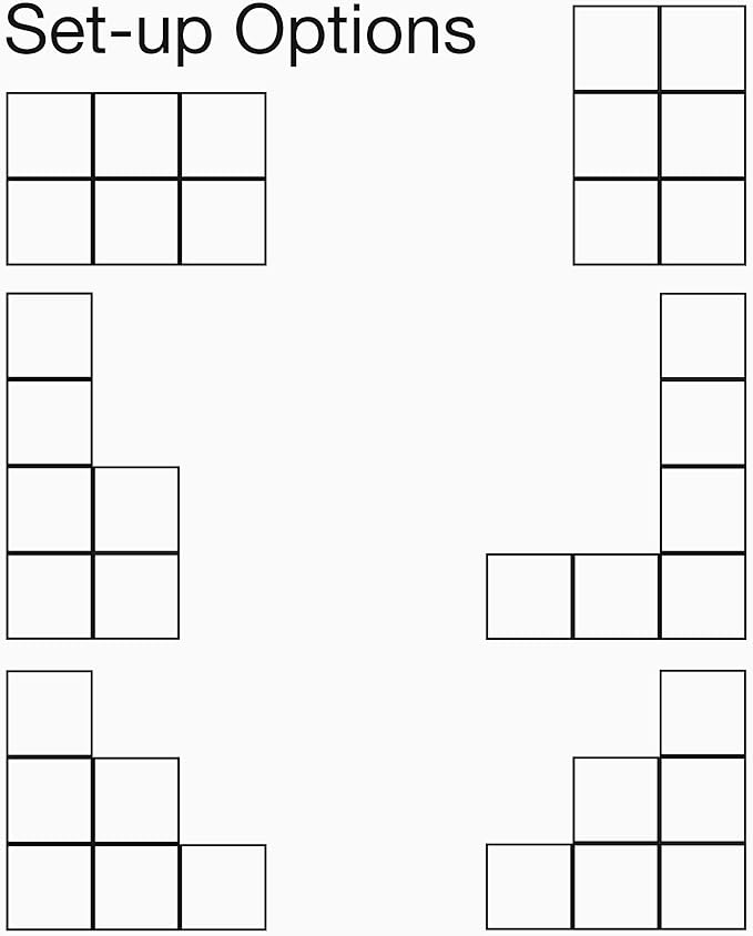 Whitmor Storage Cubes - Stackable Interlocking Wire Shelves - 14.25"D x 14.5"W x 14.5"H - Black (Set of 6)