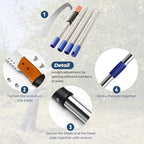 Pole Saws for Tree Trimming, 6.5FT Long Branch Cutter Handle Pruner, Heavy Duty Tree Trimmer Pole | Ergonomic Non-Slip Grip for Yard Garden and Patios High Branches Cutting