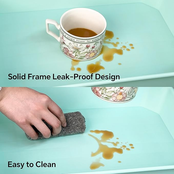 3-Tier Utility Rolling Cart with Cover Top Board, Mobile Utility Cart with Lockable Casters Multi-Functional Storage Trolley for Office, Bathroom, Kitchen, Garden, Laundry Room (Green)