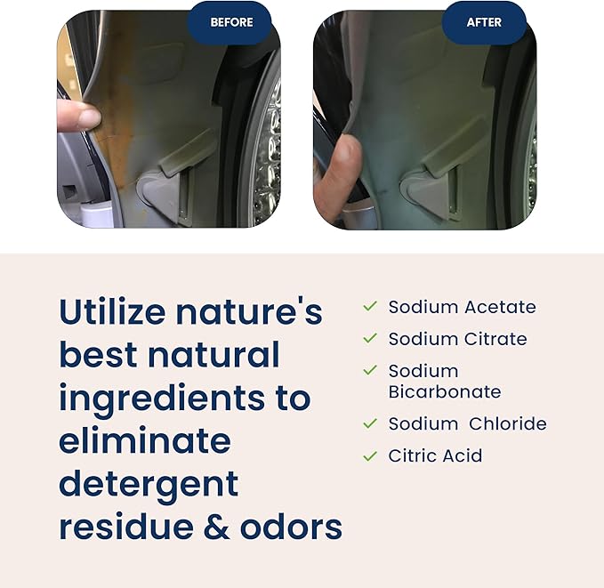 Laundry Washing Machine Cleaner - Wash & Cleans Front Load & Top Load Washers -Tub Cleaner & Deodorizer (1-Use)