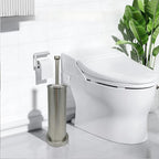 Brushed Nickel Toilet Bowl Brush with Holder, Durable Bathroom Cleaning Tool, Modern Design for Easy Toilet Maintenance, Bathroom Cleaner Brush for Efficient Cleaning and Hygiene