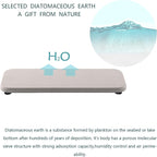 2 Pcs Water Absorbing Stone Trays, Kitchen/Bathroom Sink Soap Dish, Diatomite Tray Used for Hand Soap & Cosmetic Bottles in The Modern Home, 4" W x 9" L, White