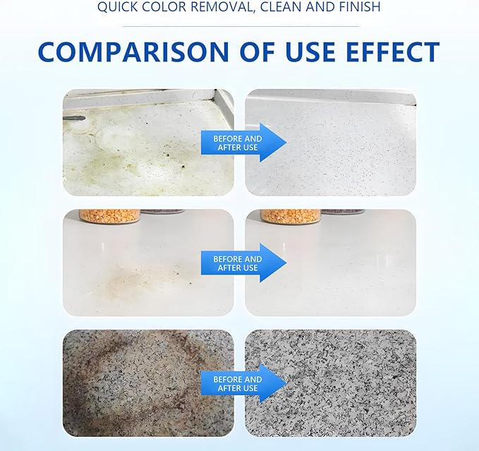 Granite Countertop Cleaner Powder, Marble Cleaner Powder, Marble Polishing Powders, Watermarks Remover, Stain Remover For Granite, Stone, Quartz (4 Ounces)