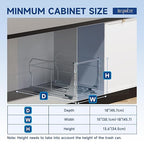 Pull Out Trash Can Under Cabinet with Push to Open Slides, Insputer Heavy Duty Under Sink Garbage Can Kit for Kitchen, Laundry, Not Included Bin, Requires 15" W X 18" D Cabinet, has Installation video