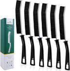 Crevice Cleaning Brush Set – 6Pcs Hard Bristle Cleaning Tools for Grout, Tile Floors, Gaps & Narrow Spaces – Small Grout Scrub Brush for Cleaning Bathroom, Shower, Window Tracks, Kitchen
