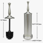 Brushed Nickel Toilet Bowl Brush with Holder, Durable Bathroom Cleaning Tool, Modern Design for Easy Toilet Maintenance, Bathroom Cleaner Brush for Efficient Cleaning and Hygiene