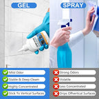 Home Stain Cleaner Gel,Mold Stain Remover,All-Purpose Gel with Brush Deep Cleaning gel for Tile Gaps, Washing Machine Seals, Fridge Rubber, Wall & Shower Stains
