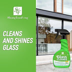 Glass Cleaner Spray,Window cleaner,Mirror cleaner- Streak-Free & Fast Drying Formula for Windows, Mirrors & Shower Doors | Ammonia-Free, 17oz (Pack of 2) | Eco-Friendly Vinegar Power