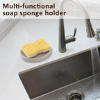 Soap Dish Bathroom Resin Soap Holder Soap Tray for Shower Sponge Holder for Kitchen Sink(Beige)