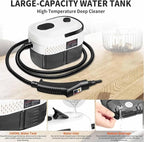 2025 Portable Handheld Steam Cleaner 2500W High Temperature Cleaning Steamer Machine for Car Detailing, 1200ml Large Capacity 3-Levels Adjustable Hand Held Steamer for Home, Car, Kitchen(White)