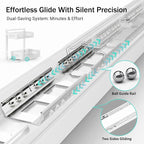 Under Sink Organizer Adjustable Height 2 Tier Bathroom Organizer Pull Out Cabinet Organer kitchen organizers and storage fridge organizers and storage,White,XL-1 Pack