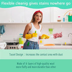 8 Pack 6 Layer Fleece Duster Refills for Swiffer Hand Duster, Zero Waste, 360-degree Cleaning，Reusable and Washable Replacement Dusters for Cleaning Ceiling Fan Hardwoods and Furniture(Multicolour)