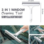 3 in 1 Spray Squeegee, 3 in 1 Window Cleaning Scraper, Window Squeegee with Spray, WindowSqueegee Cleaner Tool with SprayBottle for Glass, Flooring and Tiles, etc (White)