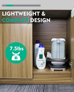 HAUSHOF Portable Carpet Spot and Upholstery Cleaner, Lightweight Handheld Deep Cleaner Machine for Pet Stains, Sofa, Rug, Mattress, Car Seat and Curtain, White & Light Grey