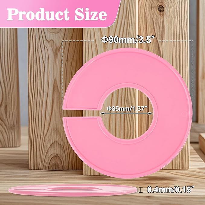 Sukh Baby Closet Dividers 30pcs - Plastic Clothes Organizer Shelf Tags Labels for Clothing Rack Wardrobe Store Warehouse Nursery Must Haves Boutique Supplies Sturdy Durable Flexible No Burrs (Pink)