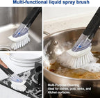 CELOX Dish Brush with Soap Dispenser, Soap Dispensing Dish Brush for Pot Pan Sink Cleaning