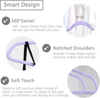 MIZGI Premium Velvet Hangers (50 Pack) Heavy Duty - Non Slip Felt Hangers - Velvet Suit Hanger Light Purple - Rose Gold Hooks,Space Saving Clothes Hanger