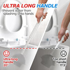 3Pack Toilet Brush and Plunger Set, Extended Handle Plunger,Toilet Bowl Brush Plunger Set,Bathroom Cleaning Tools,Toilet Brush Plunger Combo,Cleaning Brush,Cleaning Supplies(20inch)