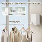 Retractable Clothesline, Clothes Line Retracting Indoor, Retractable Clothesline Indoor, Stainless Steel Travel Clothesline, Not Sagging, Suitable for Balconies, Courtyards, Laundry Rooms