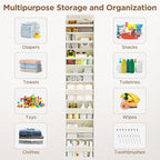 Over The Door Organizer, 8 Shelf Door Hanging Organizers with 8 Large Capacity Pockets, Back of Door Organizer Storage Hanging Shelves for Closet Bathroom Bedroom Nursery