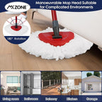 Spin Mop Head Replacement for O Ceda Mop Replace Head Triangle Mop Refills, Microfiber, White, 5 Packs