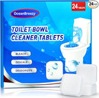 Toilet Cleaning Tablets Deep Clean & Deodorize, Toilet Bowl Cleaners Bleach Inside the Bowl, Effectively Removes Hard Stains (24-Pack Year Supply), Septic-Safe, Bathroom Cleaning Supplies