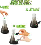 The Magic Cleaner Magnetic Glass Cleaner Kit |Mini, 12mm Size | For Water Pipes, Vases, Windows, Aquariums, Small, & all Shapes & Sizes | Cleans Hard to Reach Stains | Scrub via Magnet Glass Cleaner