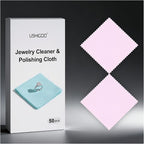 50pcs Jewelry Cleaning Cloth Polishing Cloth for Sterling Silver Gold Platinum Small Polish Cloth (3" x 3")