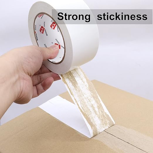 2 Pack Duct Tape Heavy Duty,9 Mil Thickness,2 Inches x 30 Yards,Strong Industrial Strength,Flexible,No Residue,Waterproof and Tear by Hand,Multi-Use for Indoor & Outdoor Repairs(White)