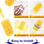 36-Pack Duster Refill Compatible with Swiffer Duster 360 Degree Disposable Heavy Duty Dusters with Handle for Cleaning