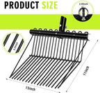 Tandefio 2 Pack Pitchfork Replacement Head Metal Horse Manure Rake Gardening Pitch Fork with Angled Tines for Horse Stall Poop Picking up(Black)