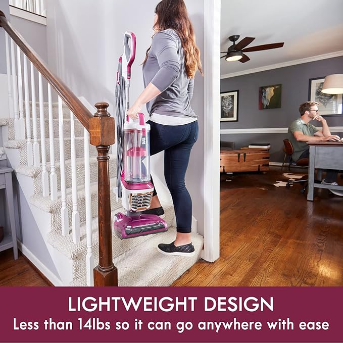 Kenmore DU5092 Bagless Upright Vacuum Lift-Up Carpet Vacuum Cleaner 2-Motor Power Suction with Hair Eliminator Brushroll, Pet Handi-Mate, 2L, Wine W/Lift-up Design