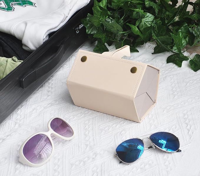 Kenpal Sunglasses Storage Organizer Holder Foldable Travel Case with 5 Slot Compartments for Multiple Glasses