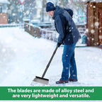 Garden Shovel, Ice Scraper, Multifunctional Cleaning Shovel with 59" Adjustable Handle Heavy Duty Garden Tool for Lawn Edging, Scraping, Weed and Ice Removal