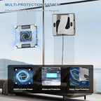 Window Cleaning Robot 6000Pa Suction Power Window Cleaner Robot with 4 Water Spray Intelligent Cleaning with App Control, Perfect for High-Rise Windows, Tiles and Glass Doors