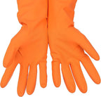 3 Pairs Rubber Cleaning Gloves Latex Free Dishwashing Gloves - 13" Reusable Nitrile Gloves Medium, Green+Orange+Red