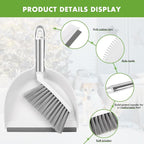 Small Broom and Dustpan Set, Dustpan and Brush Set, Small Brush and Dustpan Set, Hand Broom and Dustpan Set, Mini Handheld with Home, Desktop, Kitchen, pet