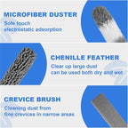 Dusters for Cleaning,Microfiber Duster Feather Duster with Extension Pole,4PCS Ceiling Fan Cleaner Duster,Long Duster Extended Handle,Blind Cleaner Dusting