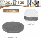 HARFINGTON 24pcs Scrubber Scouring Pads 800 Grits 5 Inch Drill Power Brush Hoop and Loop Surface Conditioning Disc Drill Scuffing Disc Scrub Pads for Home Kitchen Cleaning, Gray