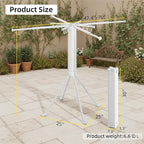 Clothing Drying Racks Folding Laundry Clothing Rack with 16 Clips Retractable Clothes Drying Rack Collapsible Towel Rack Drying Rack for Indoor, RV, Dorm, Yard, Camping, Outdoor