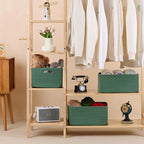 Large Storage Baskets for Organizing, Closet Shelf Baskets for Clothes Blanket Towels, Baby Nursery, Toy Bins Box, Woven Rope Baskets, 17 x 13 x 7.5”, 4 Packs Green