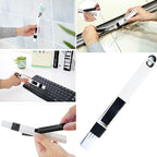 Broom and Dustpan Tweezers Tongs Cleaning Brushes Groove Gap Clean Tool Set 4 Pcs Kitchen Cleaning Brushes mini Kit Multipurpose Small Set for Home Door Window Track Tables Keyboards