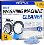 Washing Machine Cleaner Powder Deodorizer 12 Pack， For Deep Descaling, Cleaning Front-Loading & Top-Loading Washing Machine Drum Interiors And Drum Seal, Septic Tank Safe - 12 Month Supply