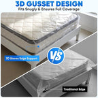 TICONN 2PK Plastic Mattress Bag for Moving Storage, Waterproof Mattress Protector Cover, Heavy-Duty Mattress Moving Supplies (1.5 mil, Twin)