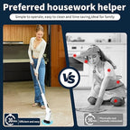 Electric Spin Scrubber - Cordless Cleaning Brush with Digital Display, 2 Speeds, 8 Brush Heads, IPX7 Waterproof, Adjustable Long Handle for Bathroom, Tub, Tile, Shower, and Car